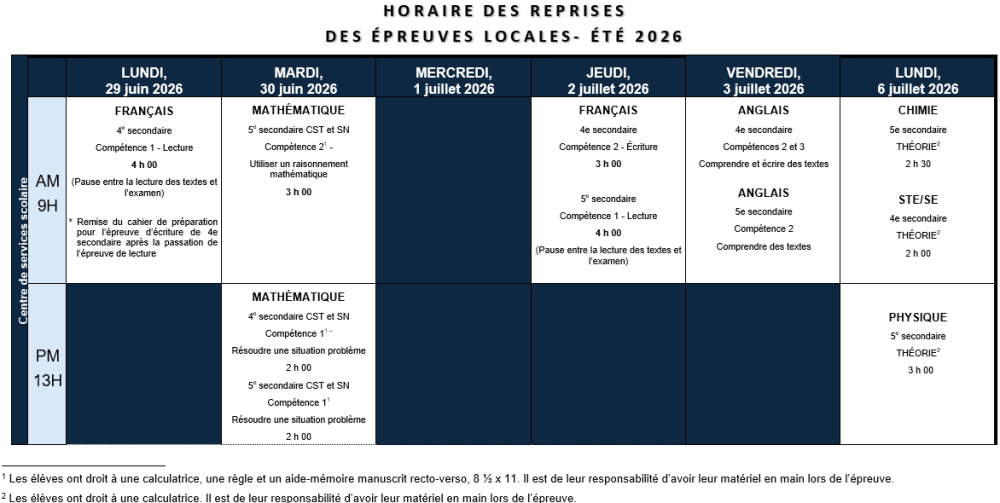 Epreuves